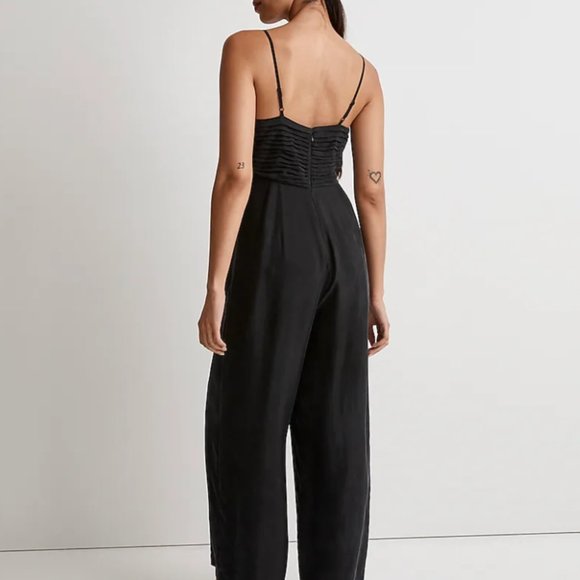 NWT Madewell Ruched Crop Straight Leg Jumpsuit sz 0 - Picture 7 of 12